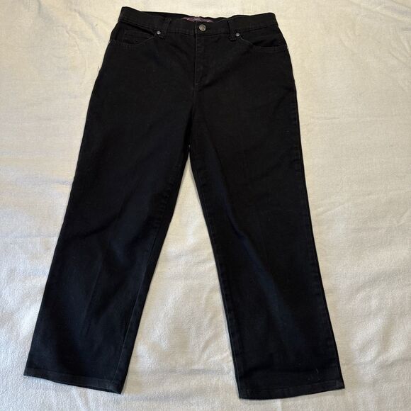 Gloria Vanderbilt Amanda Jeans Straight Women's 8 Average Black - Picture 1 of 16